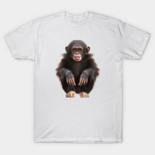 Cute Chimpanzee Drawing T-Shirt